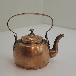 Vintage 1950's Copper Swedish-design mini lidded pot for coffee or tea service